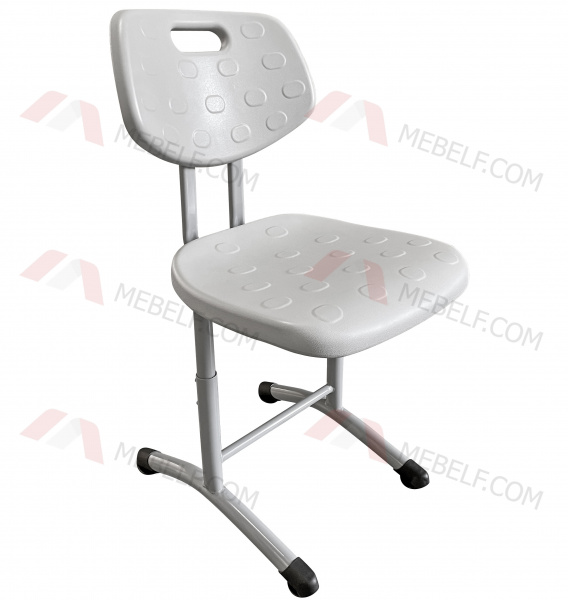 Школьный стул ШС04 - полиуретановые сиденье и спинка, серый